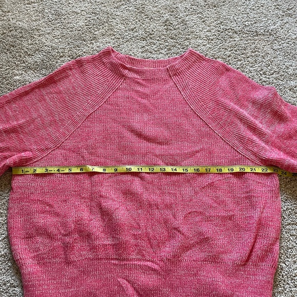 Free People Women’s Too Good Pink Pullover Knit Sweater Barbiecore Size L - Picture 4 of 11